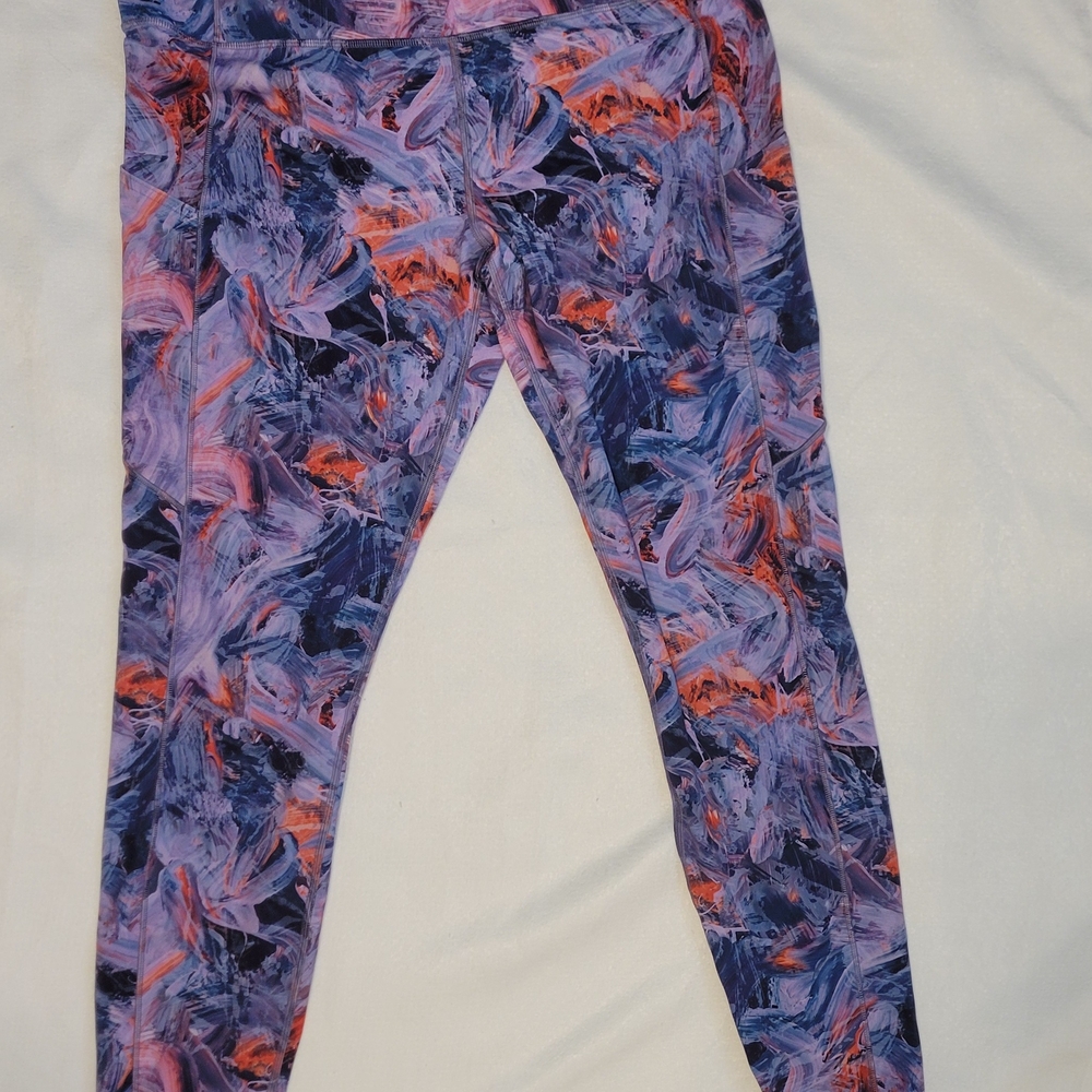 Lululemon Colorful Abstract Print Leggings - Picture 1 of 7